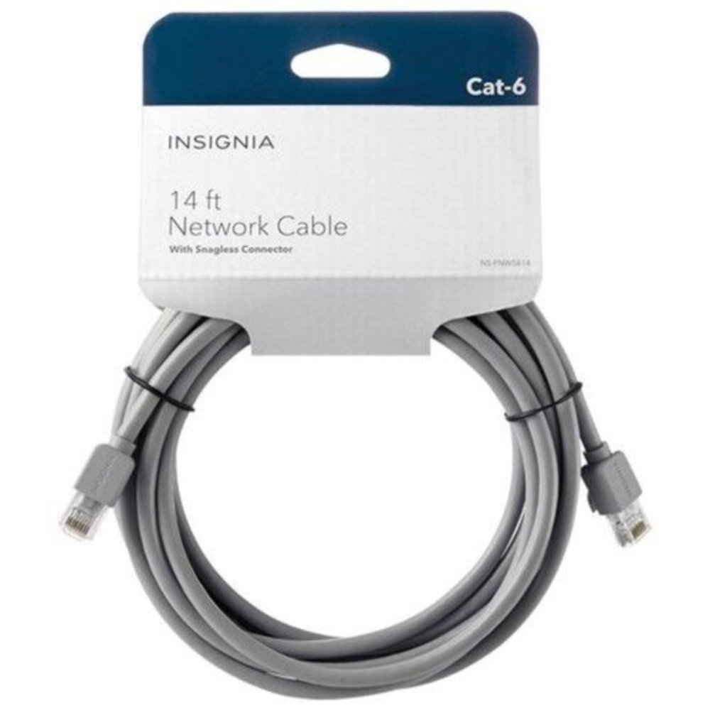 Insignia 4.3m (14 ft.) Cat6 Ethernet Cable Grey NS-PNW5614-C